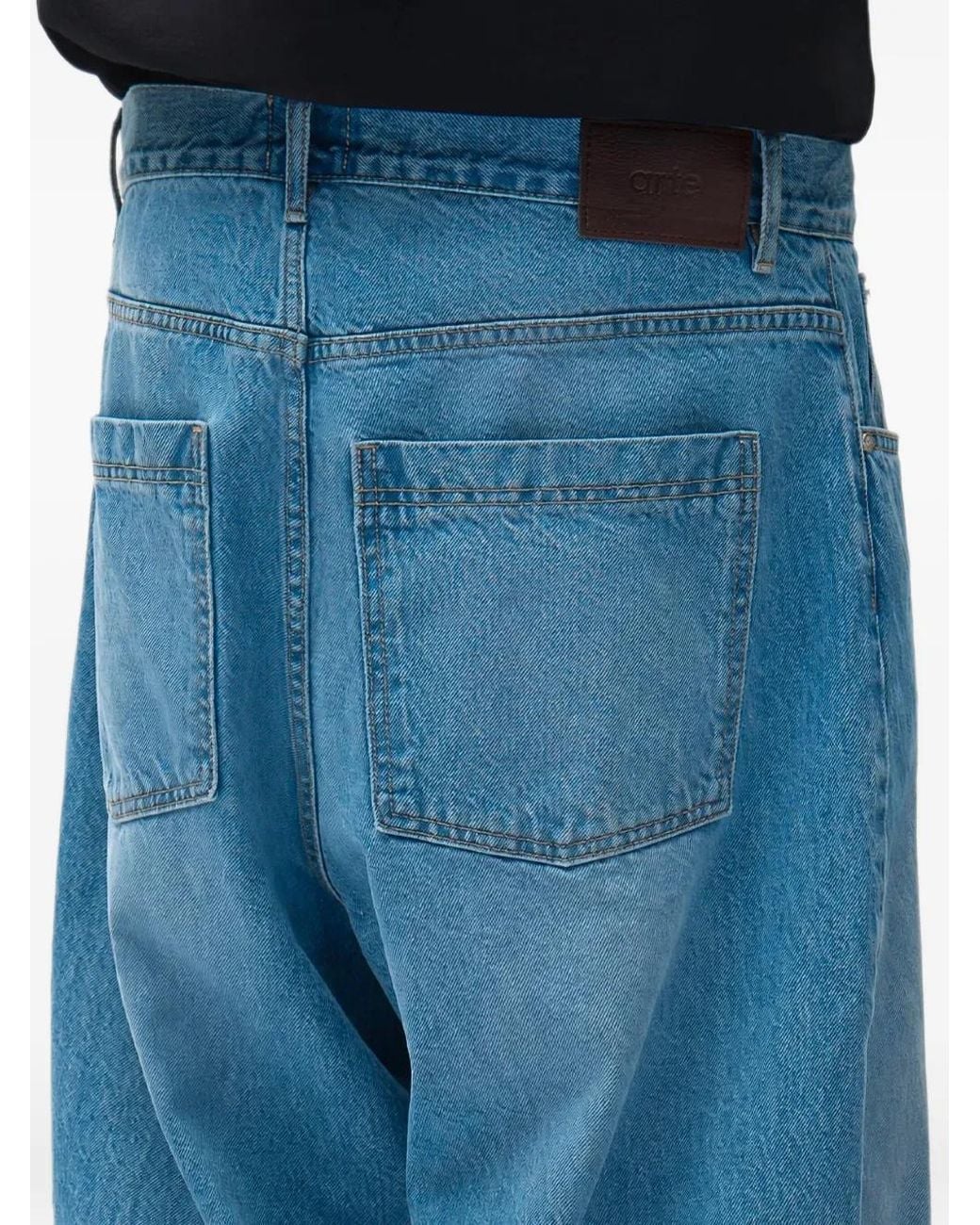Arte' Blue Ease Logo-Patch Jeans for men