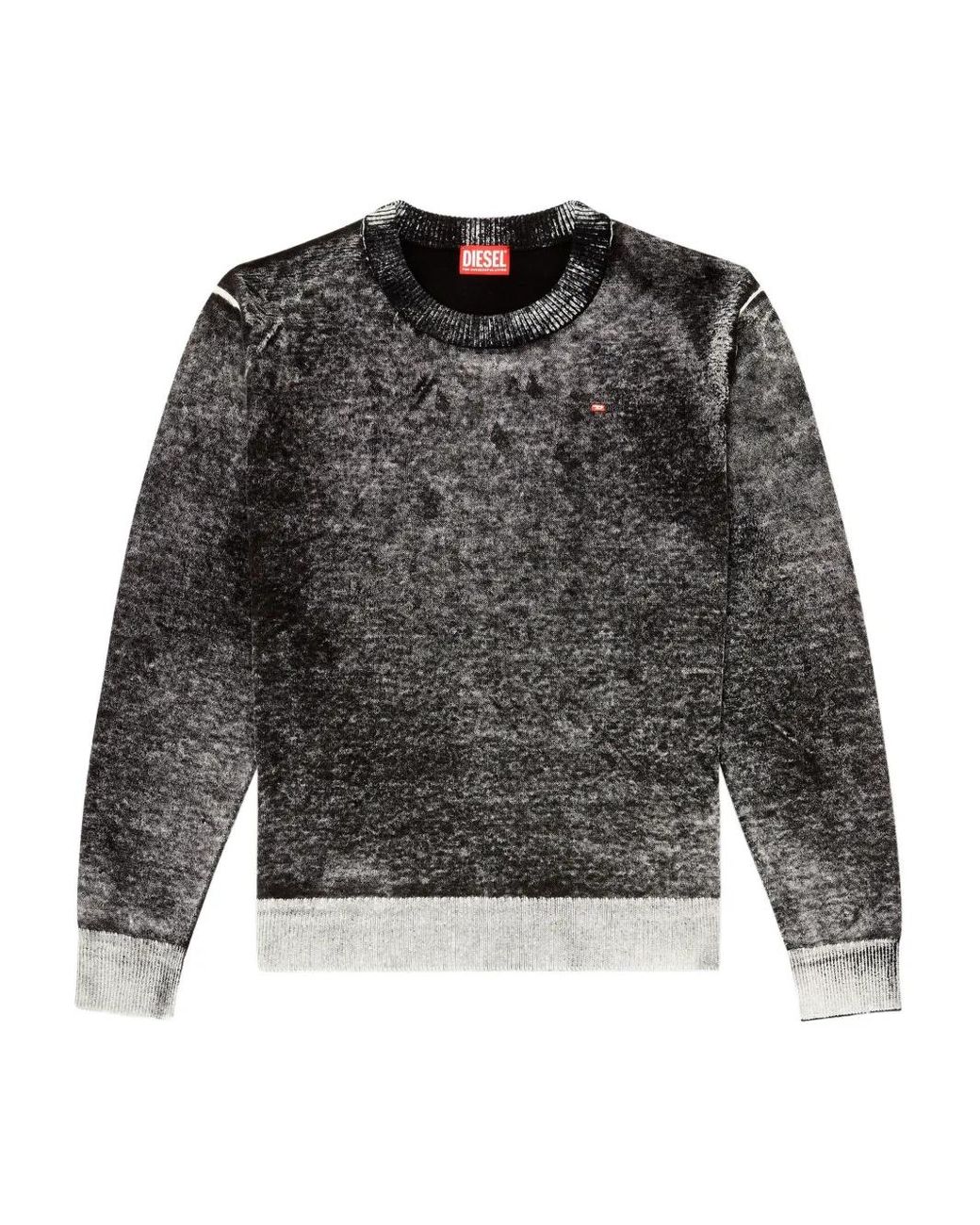 DIESEL Gray Crew-Neck Sweater for men