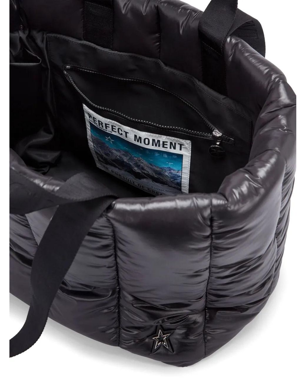 Perfect Moment Black Logo Tote Bag