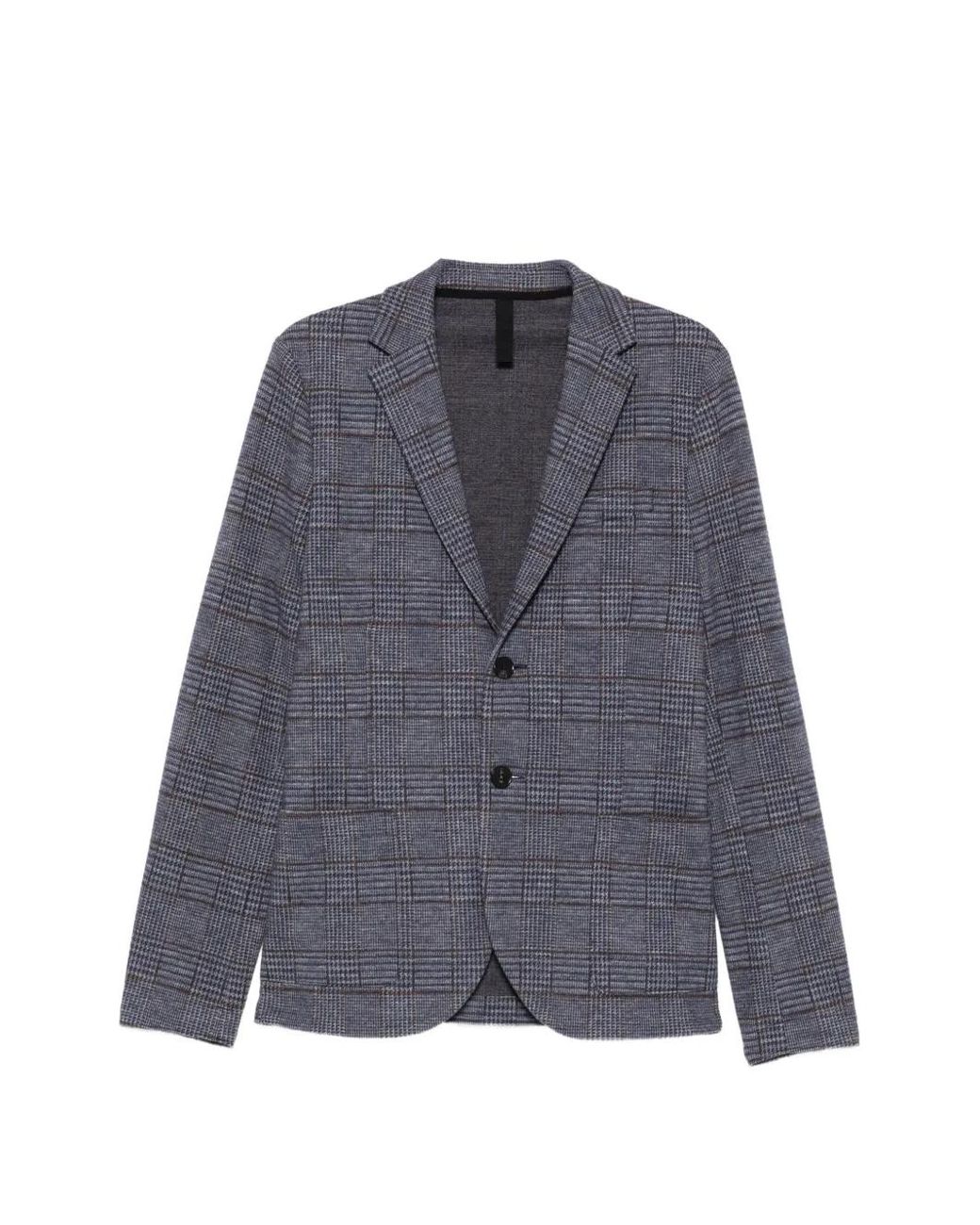 Harris Wharf London Gray Check-Pattern Virgin Wool Jacket for men