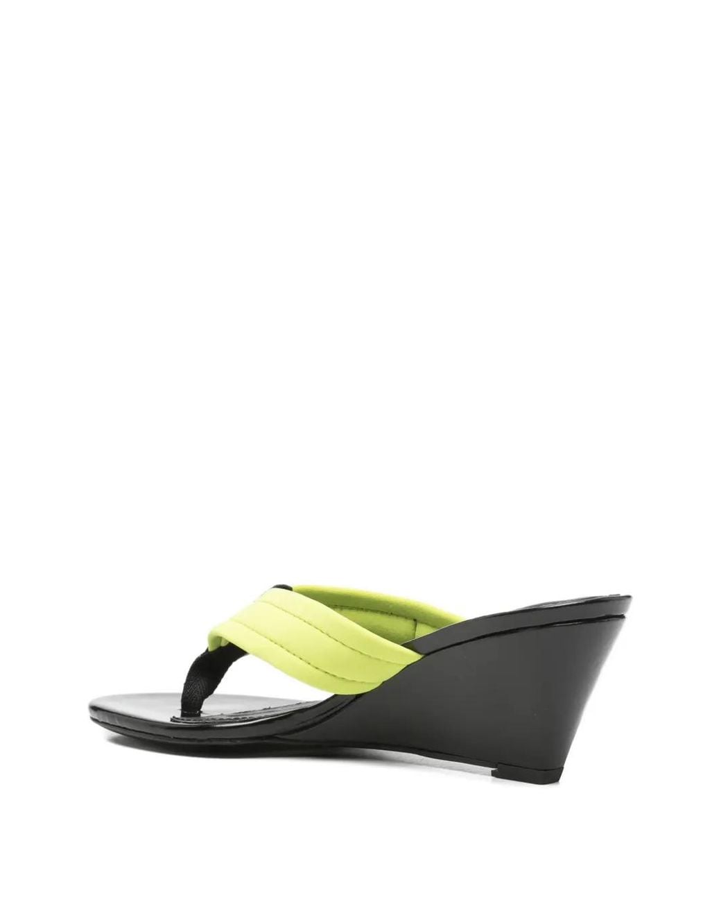 Coperni Green Logo-Patch Wedge Sandals