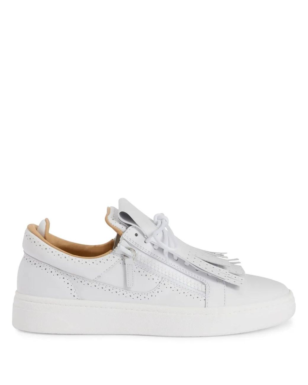 Giuseppe Zanotti White Gz94 Leather Sneakers