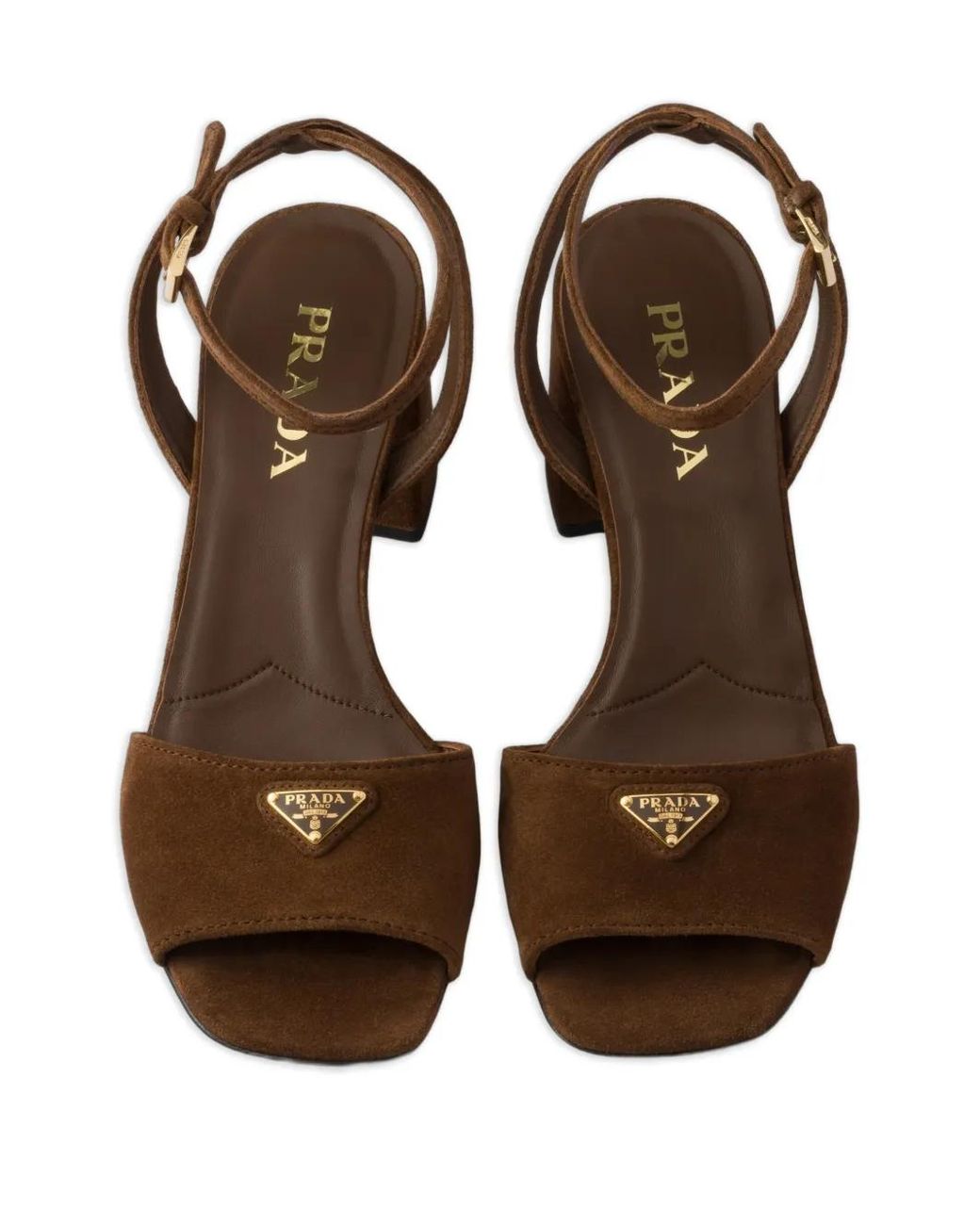 Prada Brown Suede Sandals