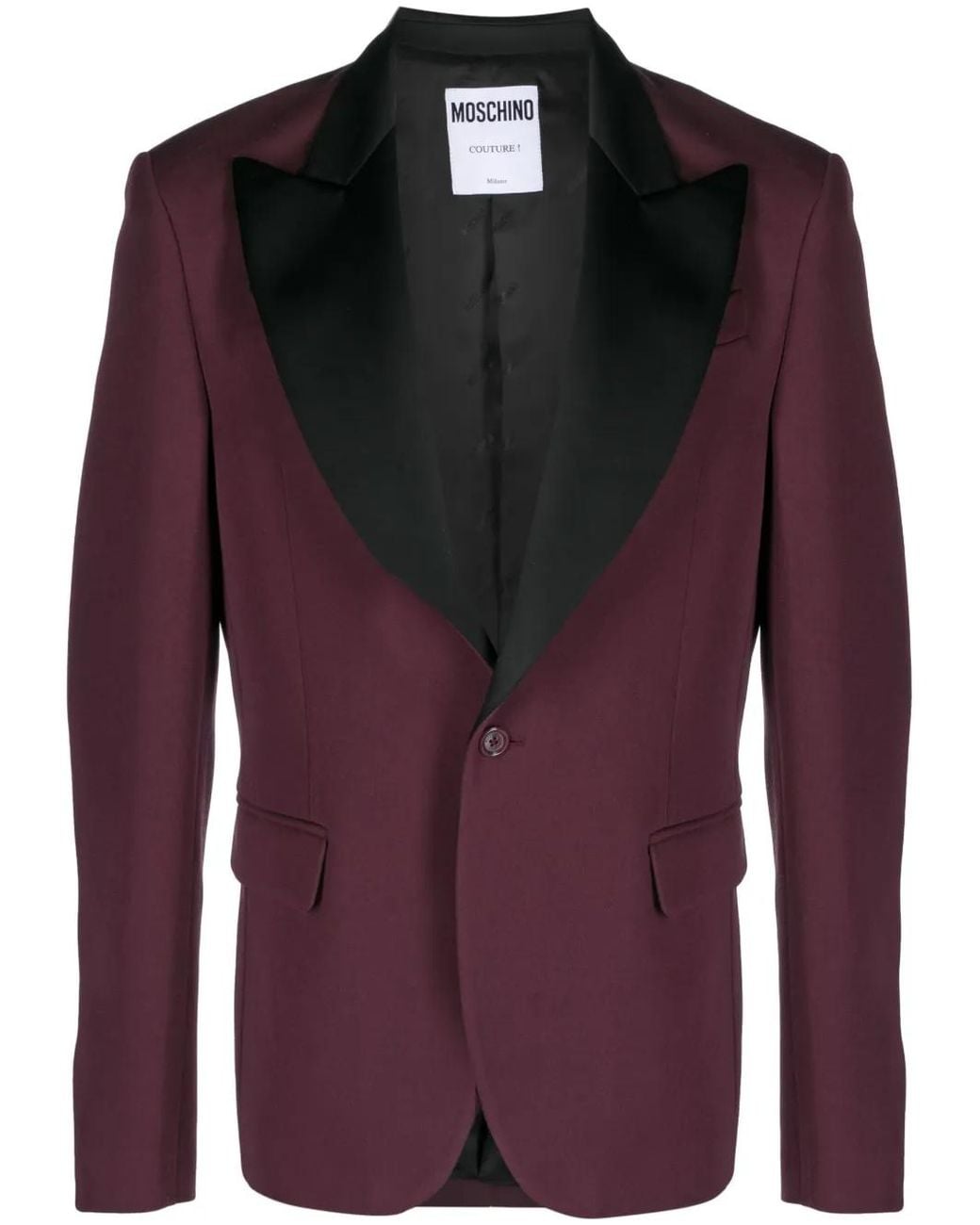 Moschino Red Single-Breasted Blazer for men