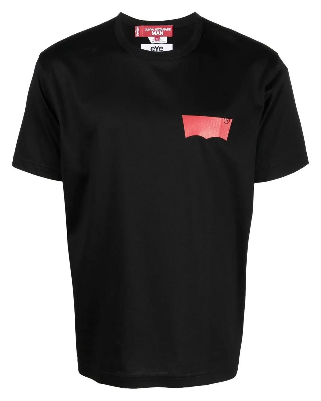 Junya Watanabe Black Logo-Print Cotton T-Shirt for men