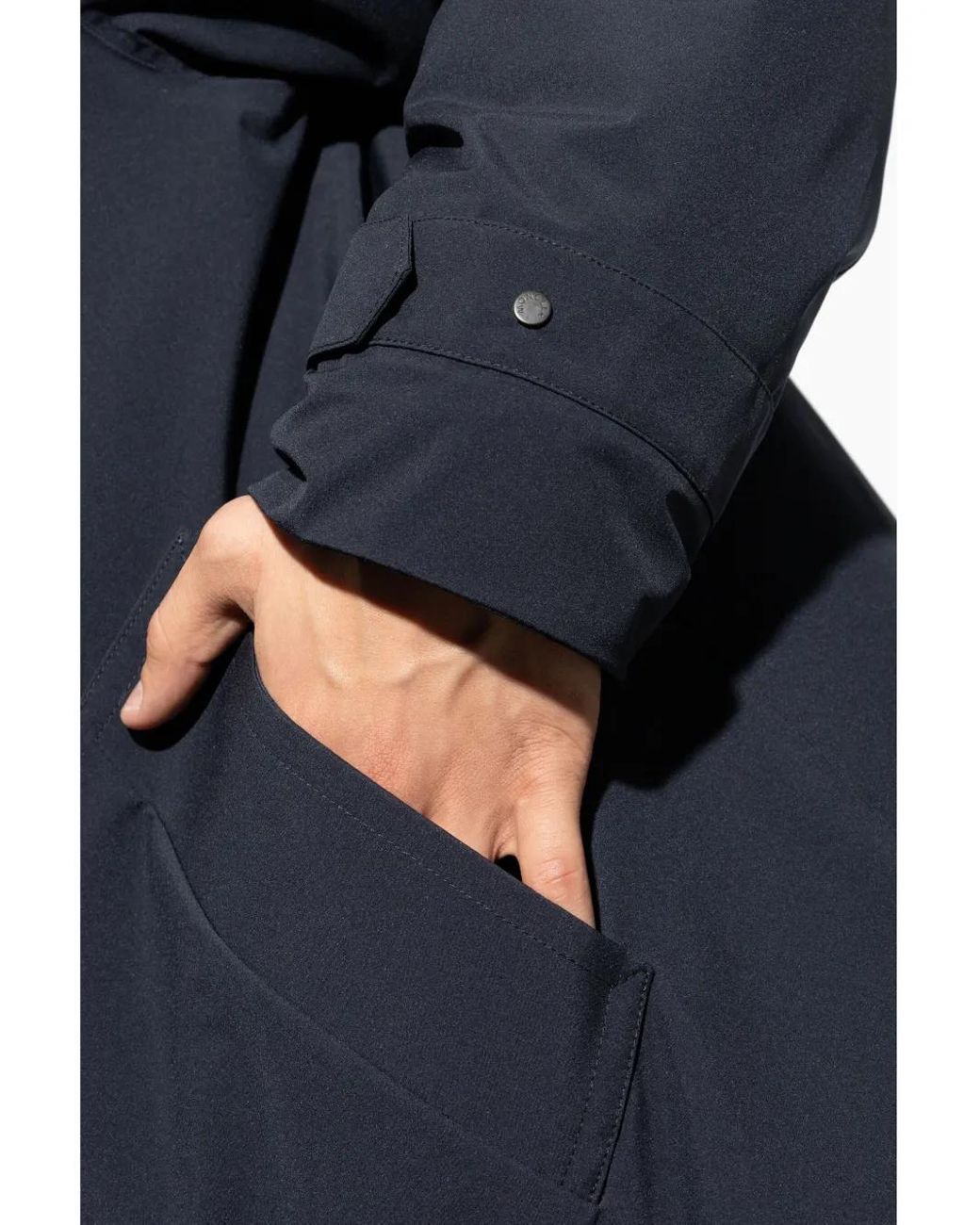 Moncler Blue Larezila Long-Sleeve Coat for men