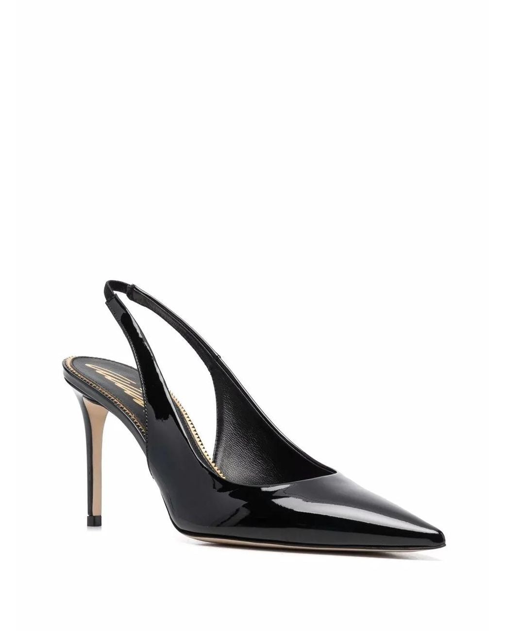 Scarosso Black X Brian Atwood Sutton Slingback Pumps