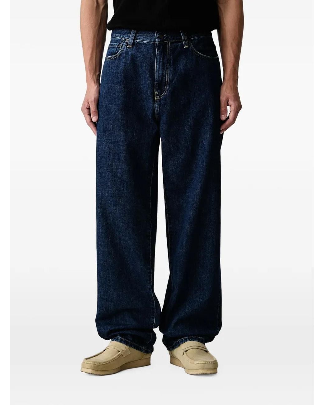Jean Ample Aaron À Patch Logo Carhartt pour homme en coloris Blue