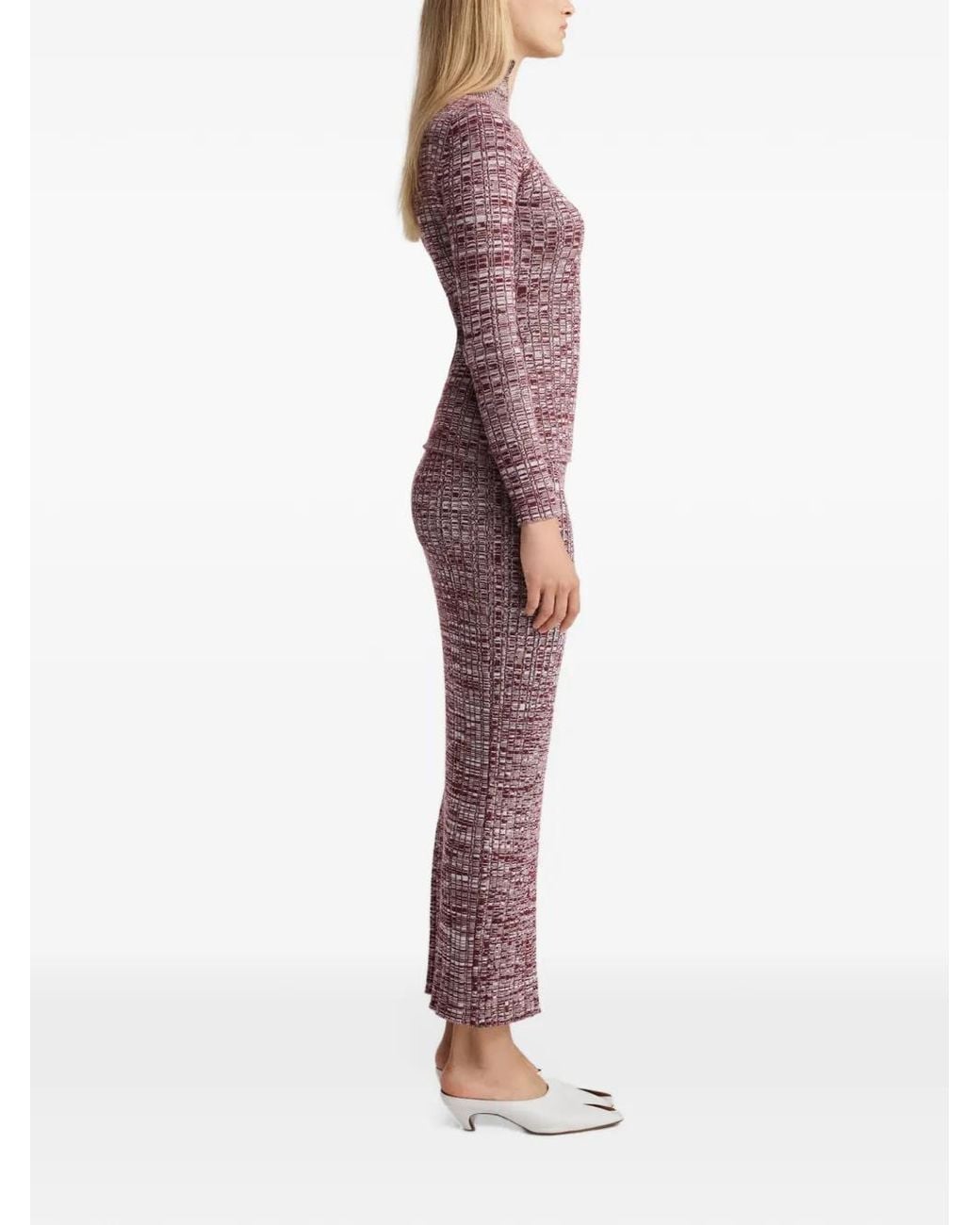 Anna Quan Purple Ilona Ribbed-Knit Skirt