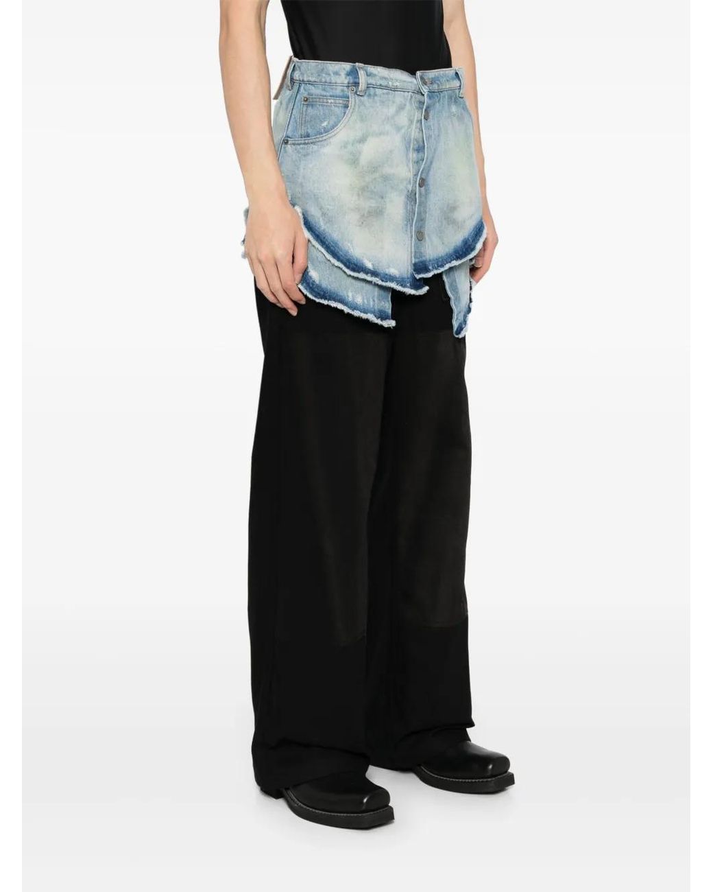 Egonlab Blue Layered Denim Skirt