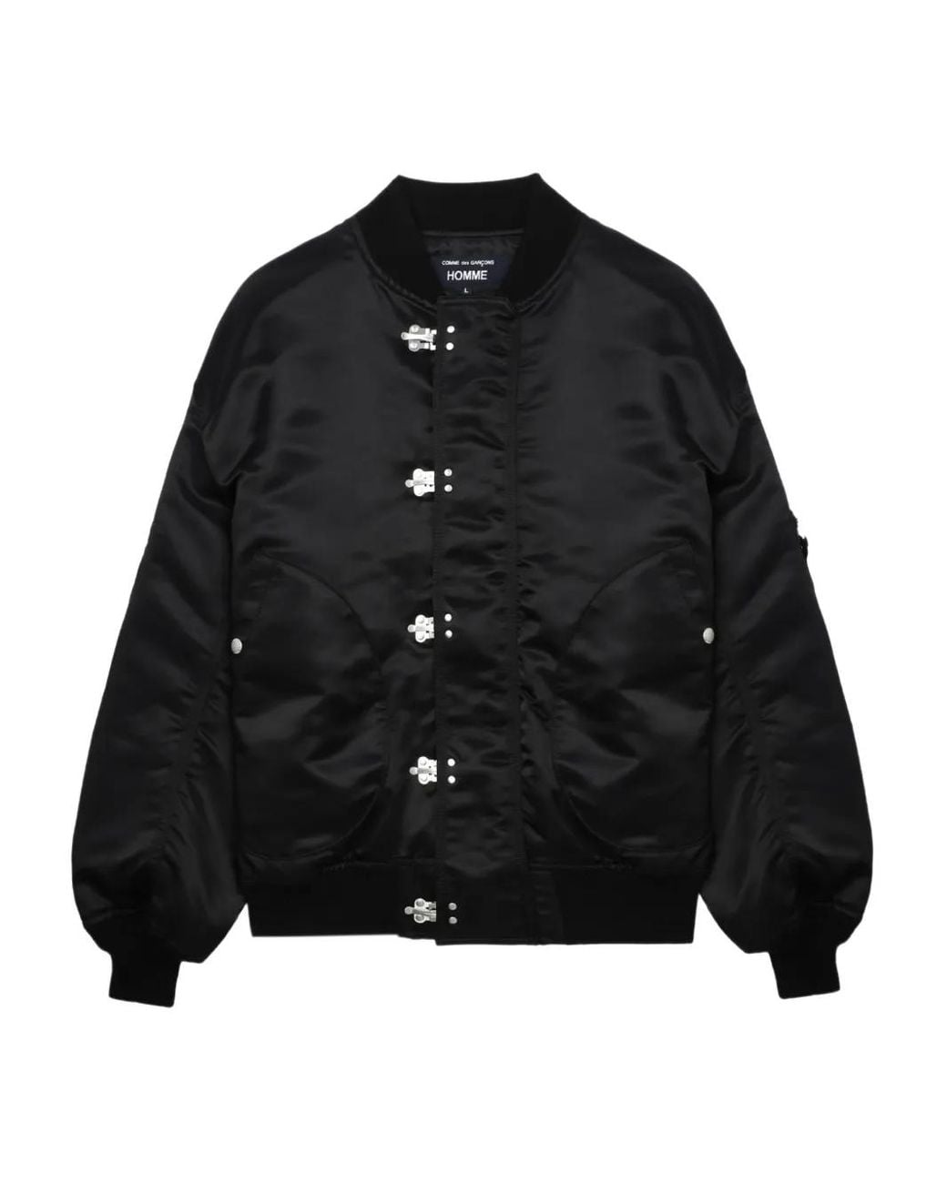 Comme des Garçons Black Satin-Finish Bomber Jacket for men