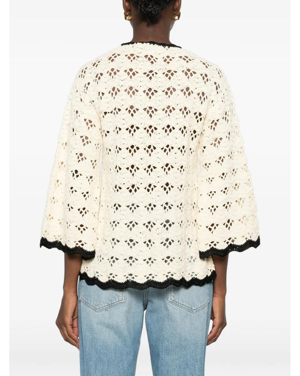 Zimmermann Natural Haut Tunique Aster En Crochet
