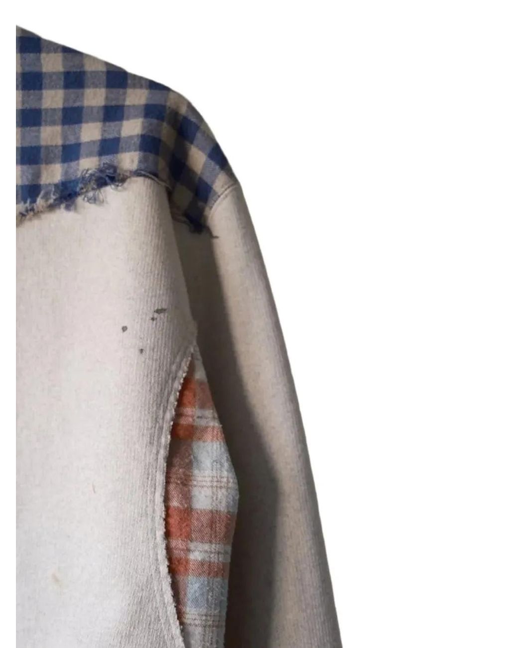 Jersey A Cuadros Con Diseño Patchwork KHOKI de color White