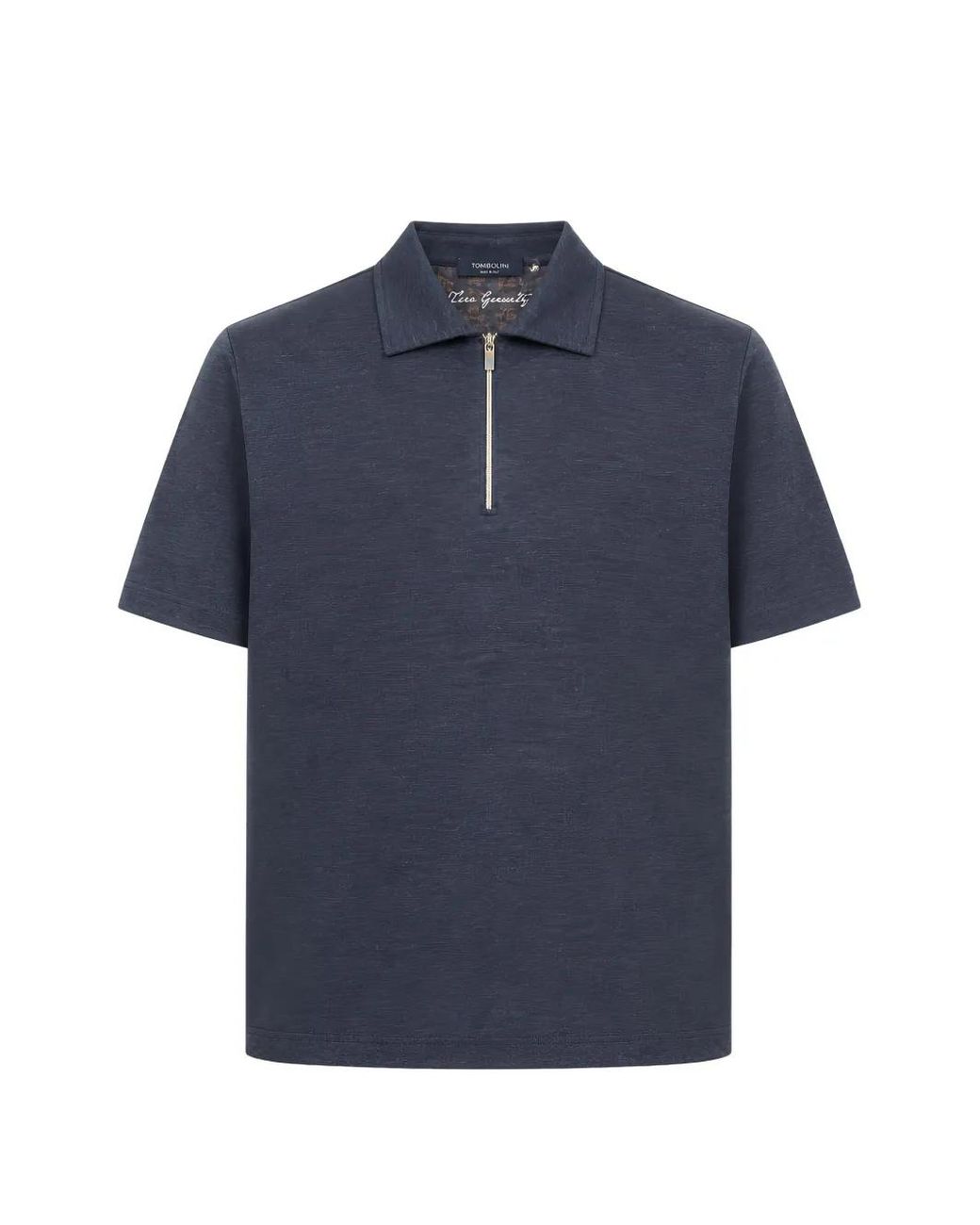 Tombolini Blue Zip-Fastening Polo Shirt for men