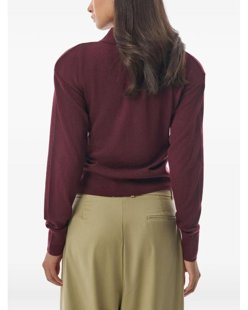 MEGUSTA Purple Padded Knit Polo Shirt