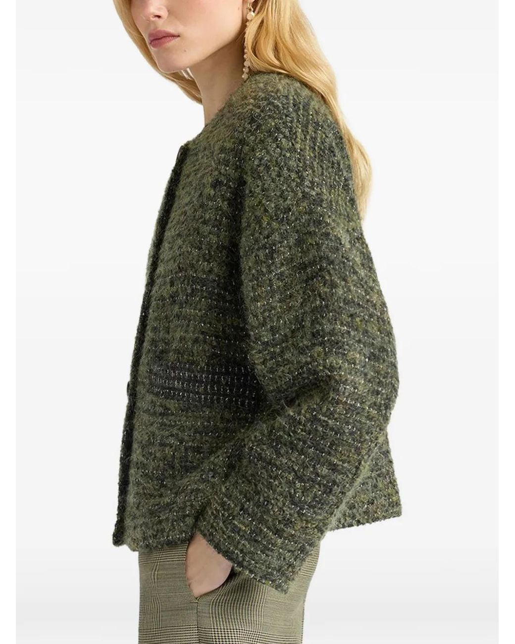 Momoní Green Veste Mosara À Simple Boutonnage