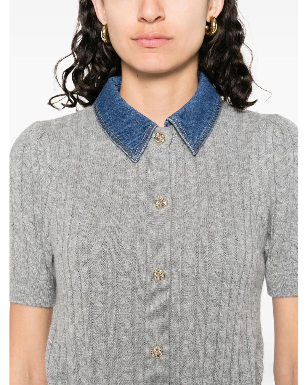 Sandro ウール カーディガン Gray