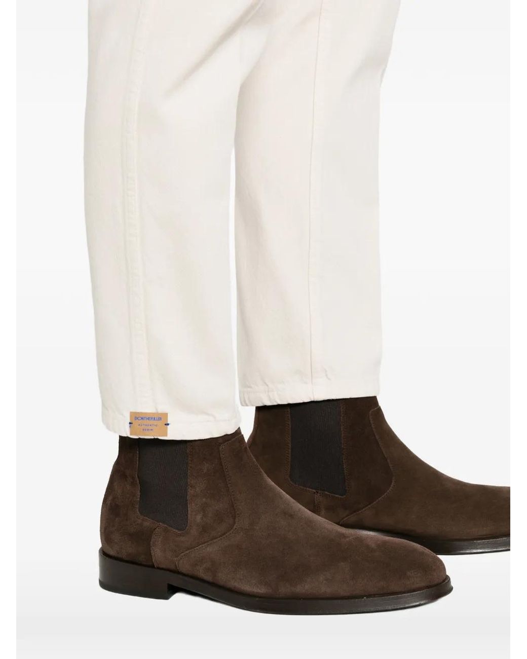 Don The Fuller White Seoul Logo-Patch Jeans for men
