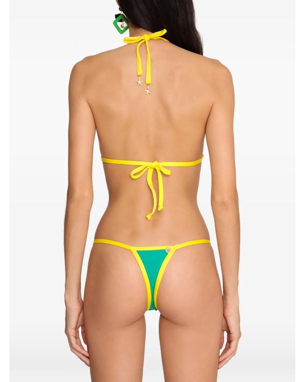 Amir Slama Green X Jade Picon Starfish-Detail Bikini