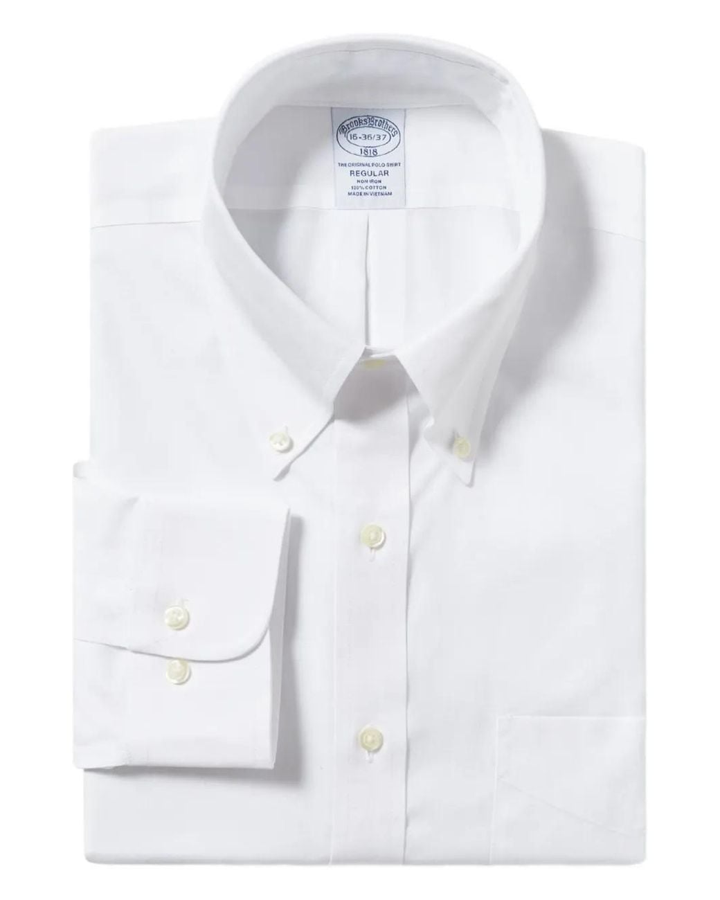 Brooks Brothers White Button-Down-Collar Shirt for men