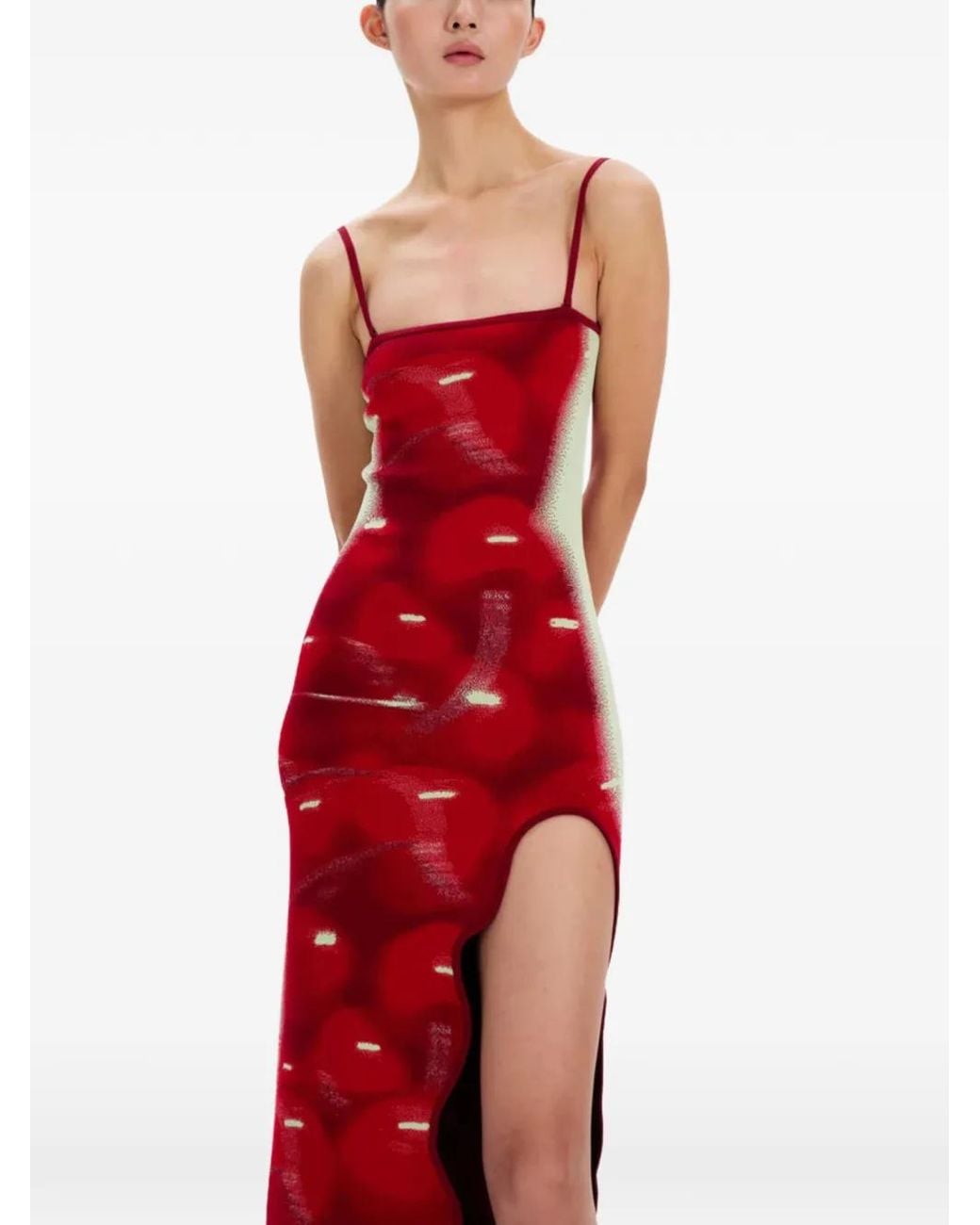 Ph5 Red Sleeveless Midi Dress