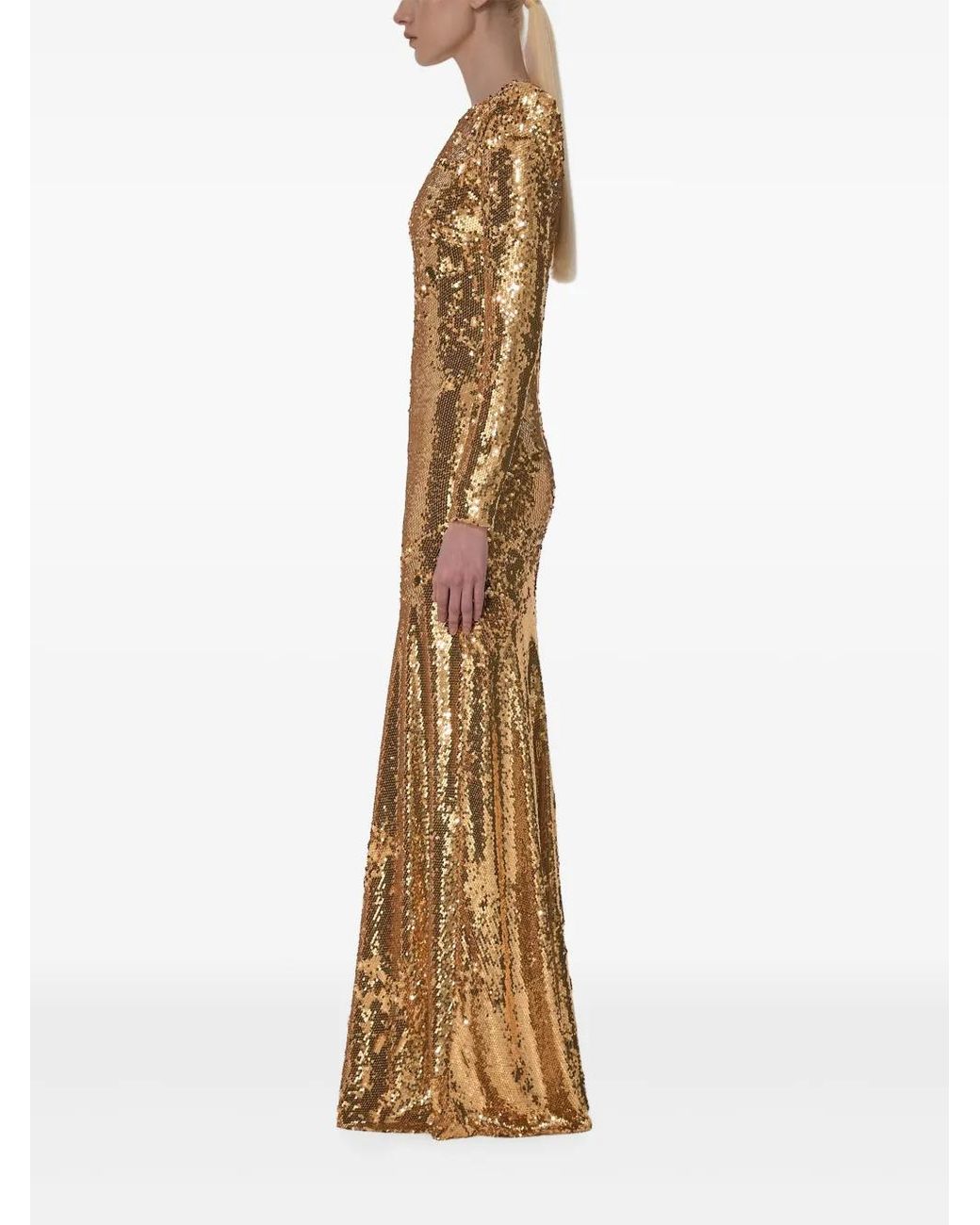 V:PM ATELIER Metallic Gema Maxi Dress