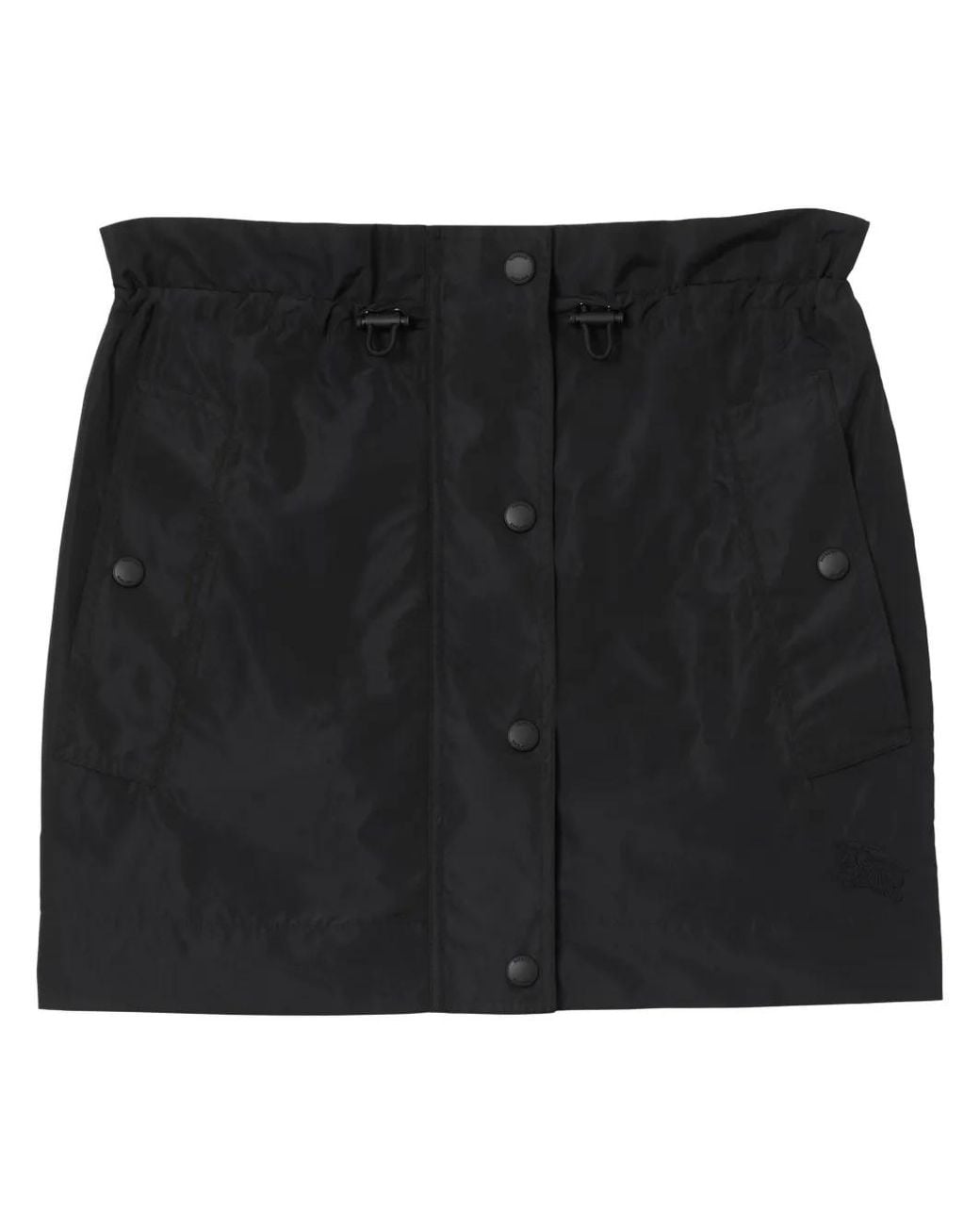 Burberry Black High-Waisted Button-Up Skirt