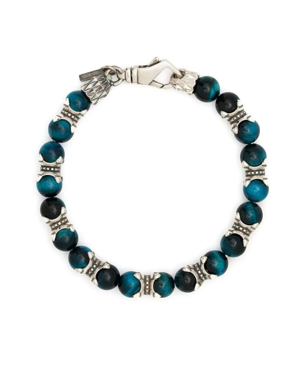 Emanuele Bicocchi Blue Beaded Claw Bracelet