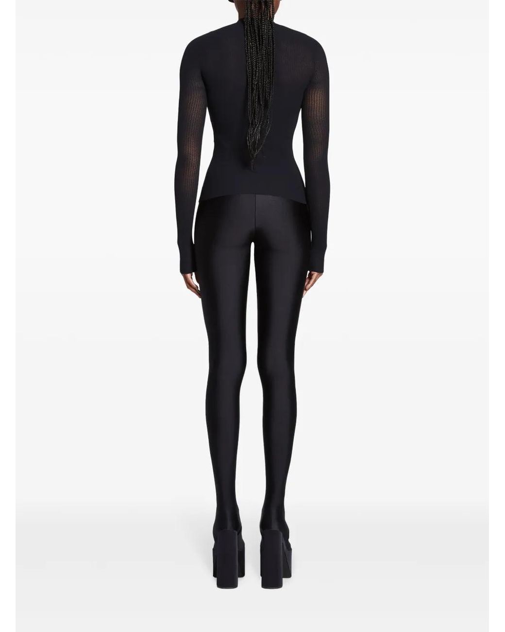 Balenciaga Black Crew-Neck Knitted Jumper
