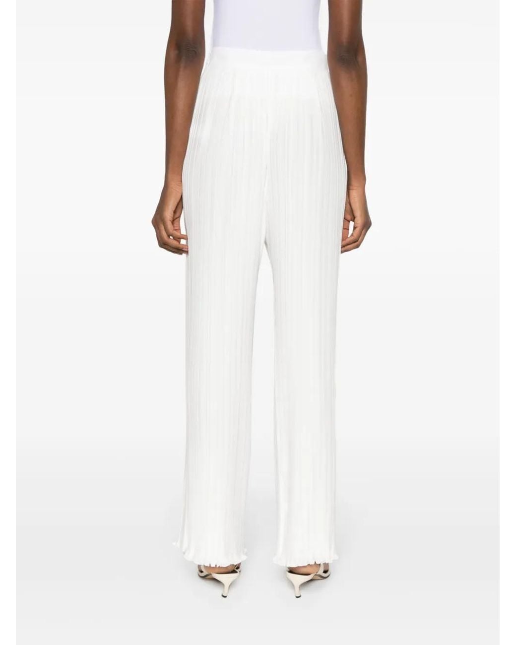 Lanvin White Pleated Trousers