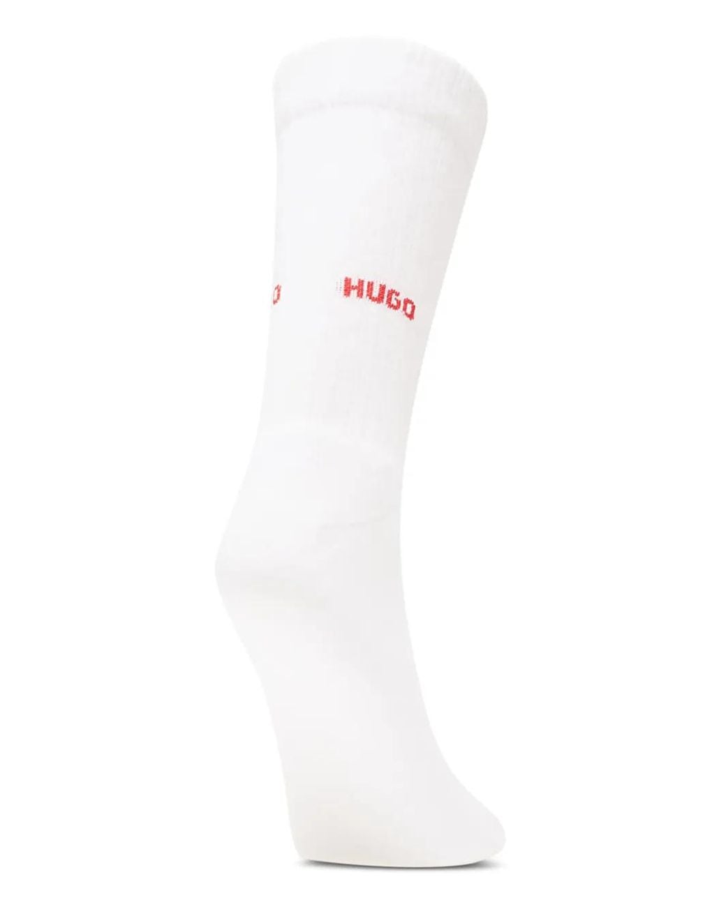 HUGO Black Logo-Knit Socks (Pack Of Three) for men