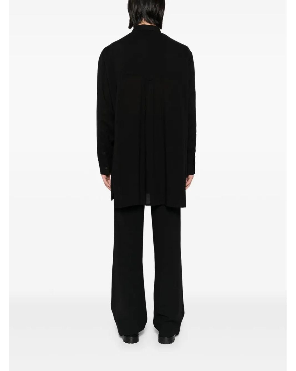 Yohji Yamamoto Black Double Collar Shirt for men