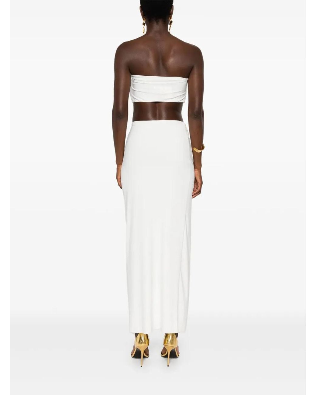 Nissa White Pearl-Embellished Set