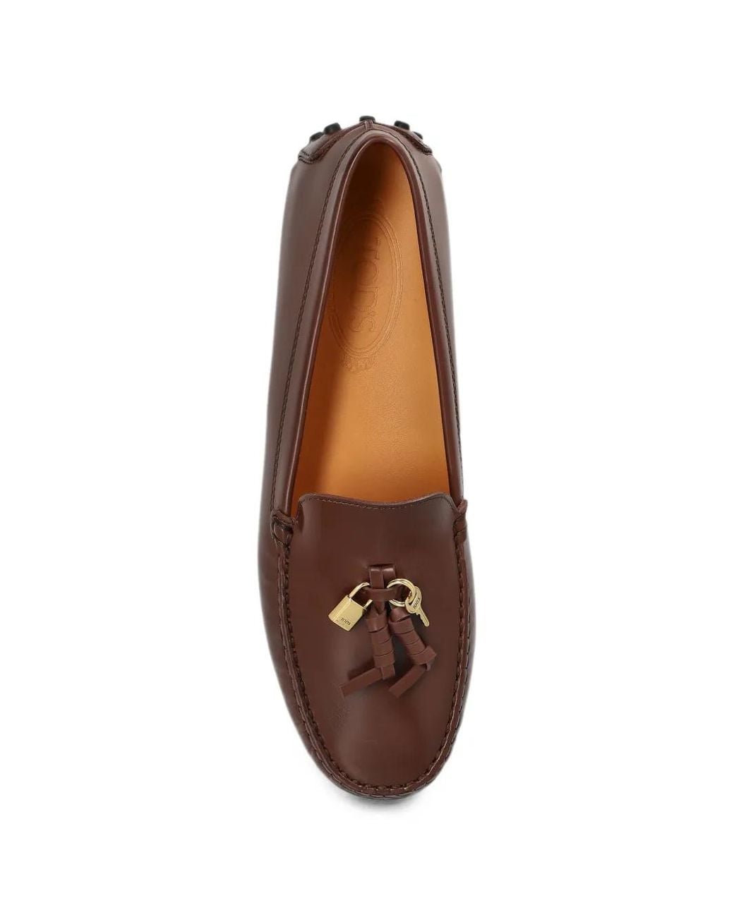 Tod's Brown Tassel-Detail Leather Loafers