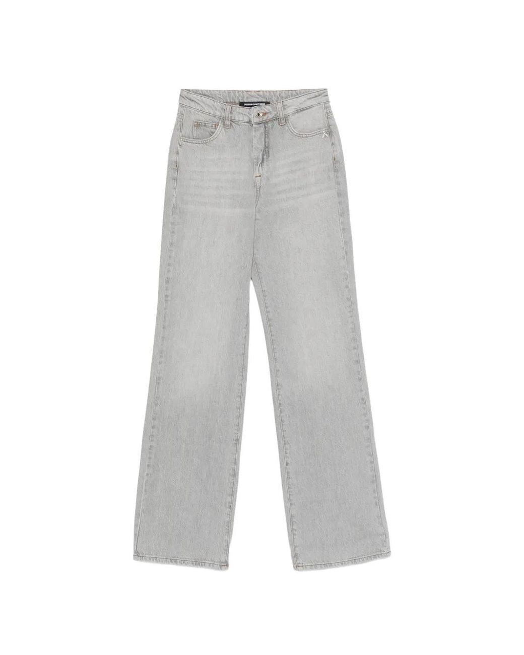 Patrizia Pepe Gray Logo-Plaque Palazzo Pants