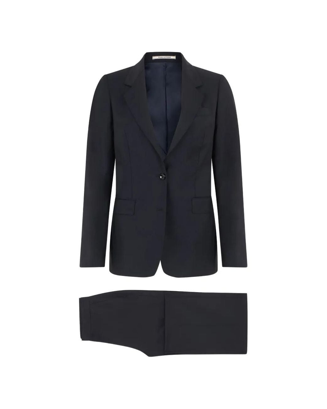 Tagliatore Blue Notched-Lapel Single-Breasted Suit for men