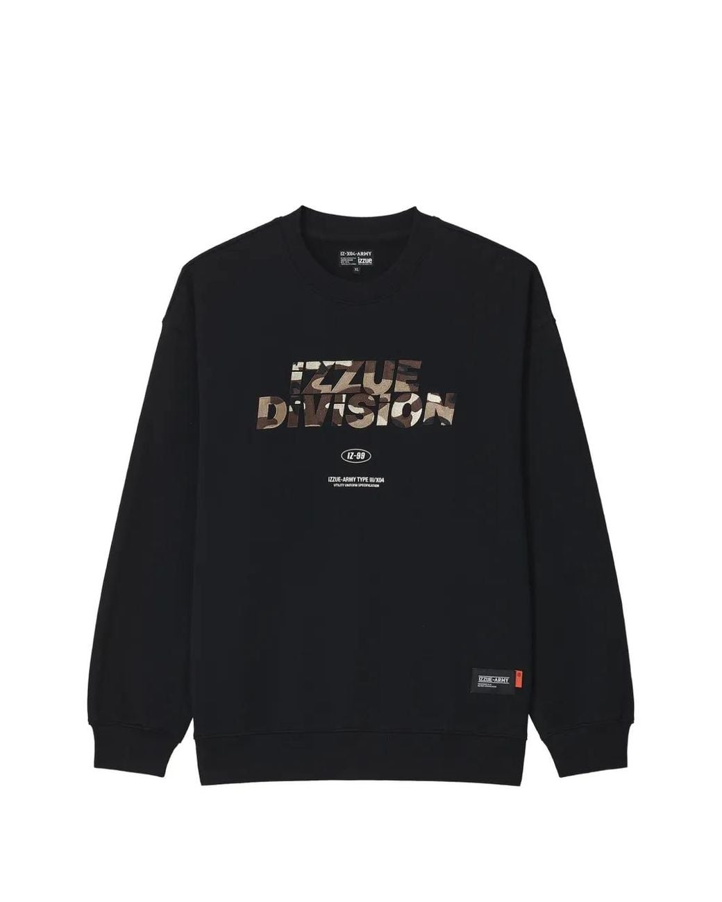 Izzue Black Logo-Print Cotton Sweatshirt for men