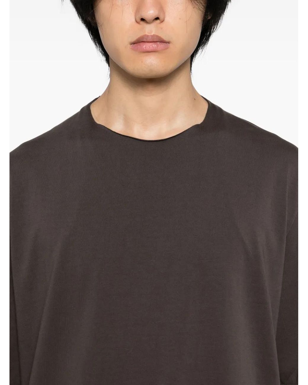 DEVOA Katoenen T-Shirt in het Black voor heren