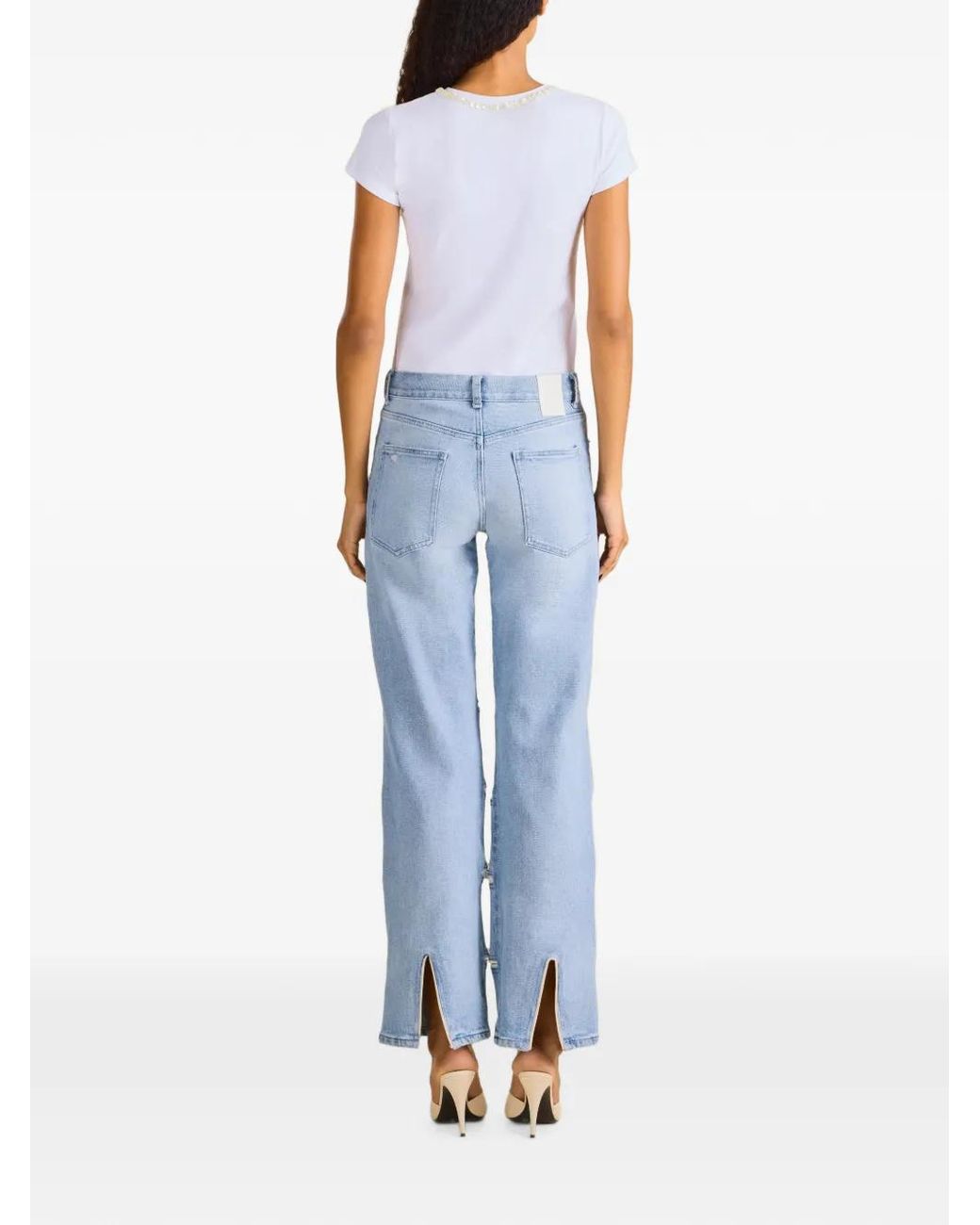 Contessa Mills Blue Jean New Arcada À Bords En Cuir