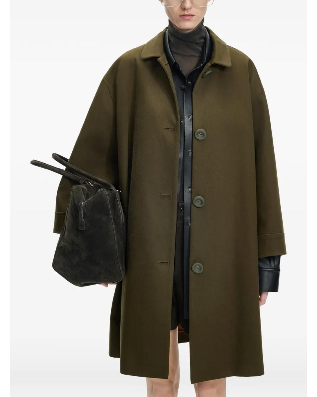JNBY Green Oversized Midi Coat