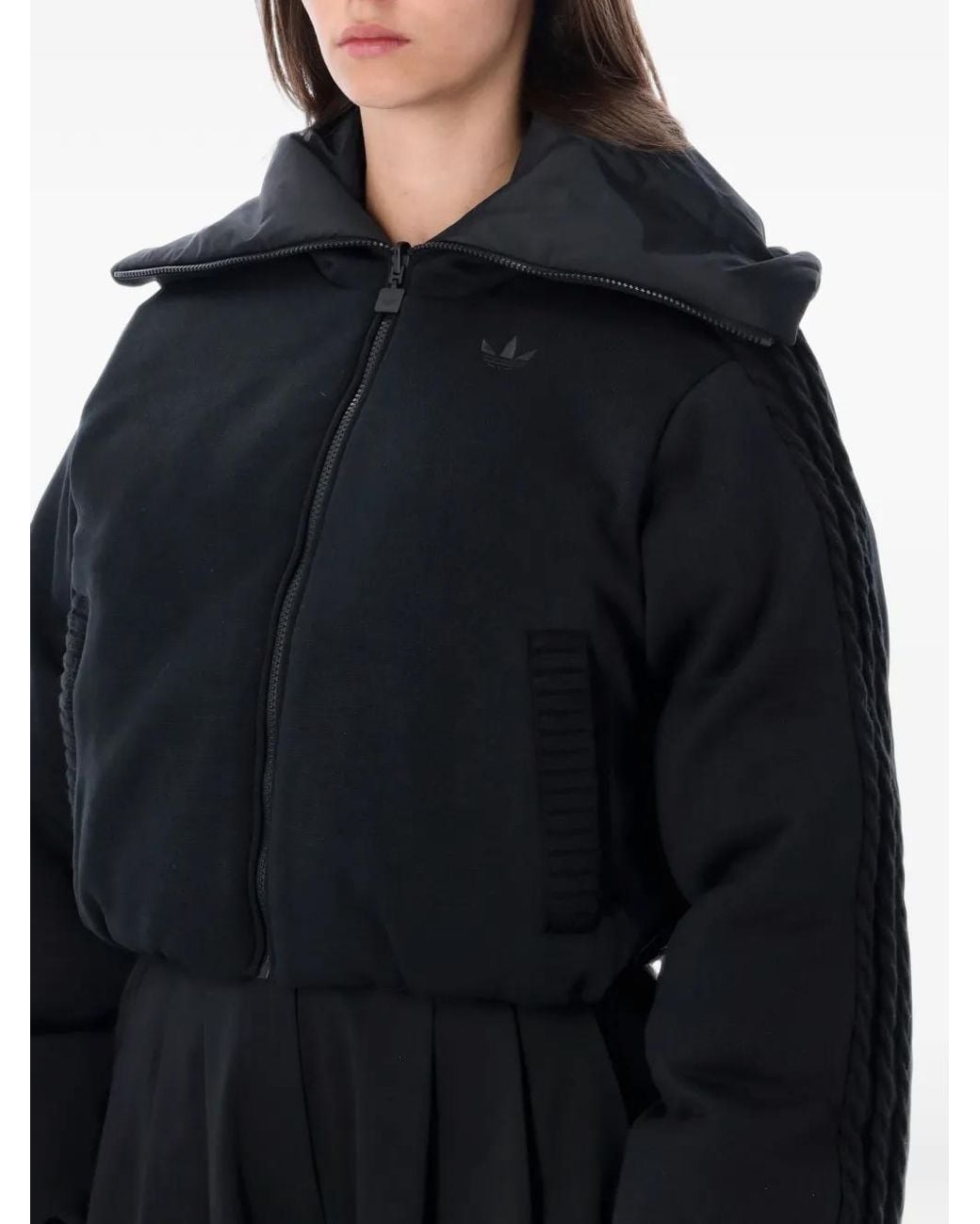 Adidas Blue Knitted Puffer Jacket