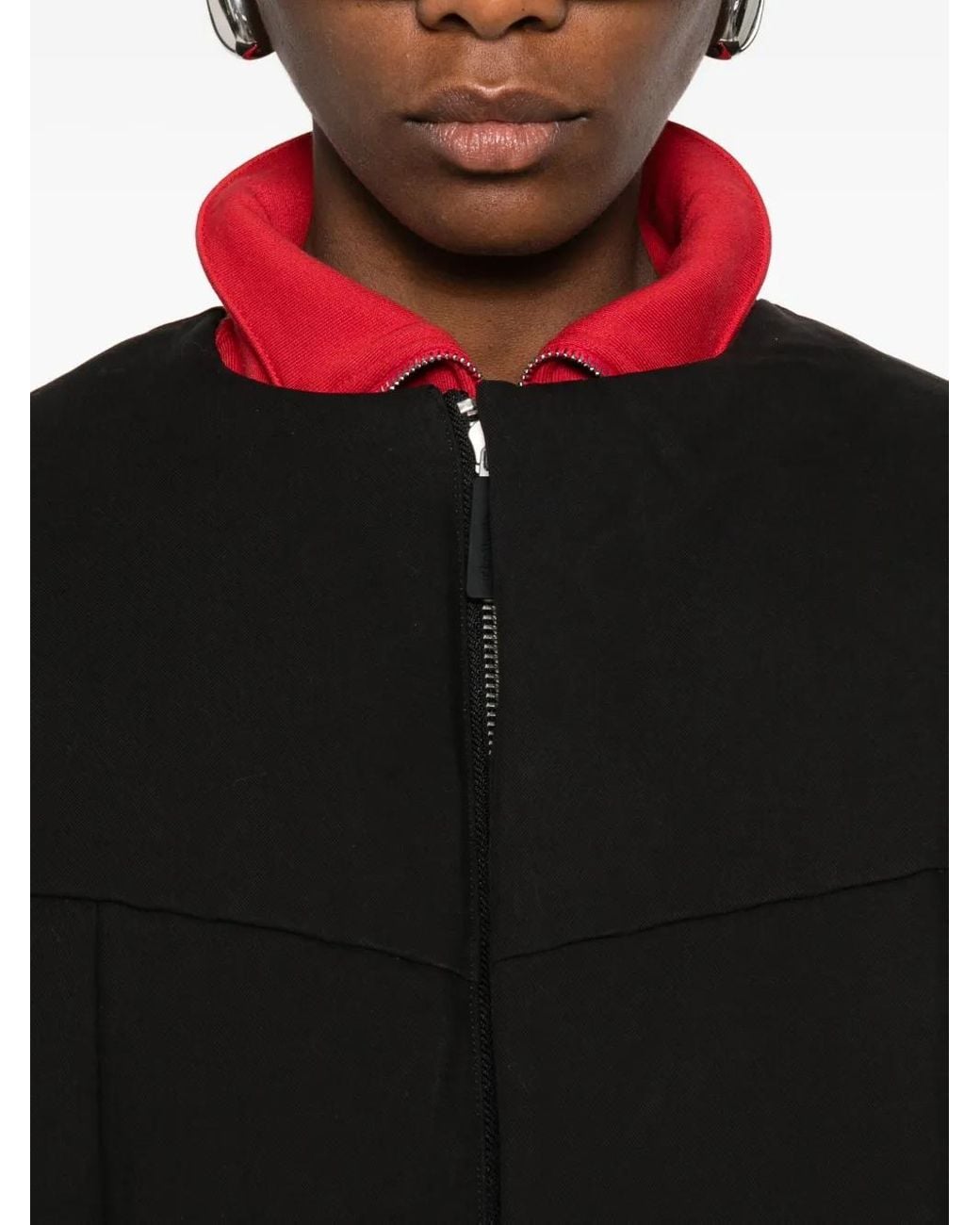 Entire studios Black Pod Quilted Zip-Front Bomber Jacket