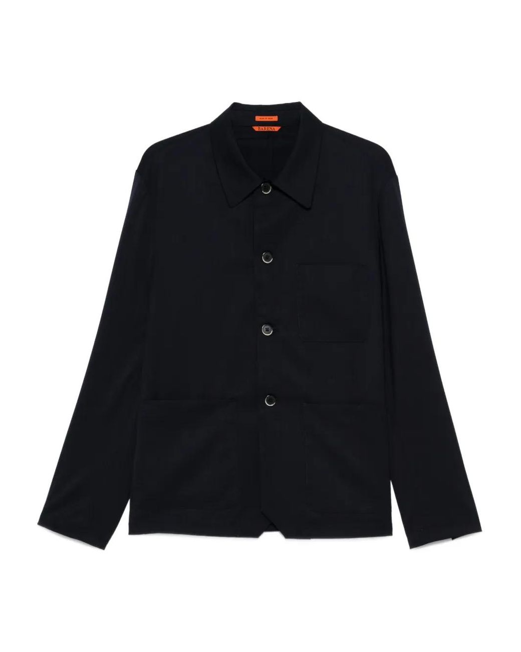 Barena Black Button-Fastening Patch-Pocket Jacket for men