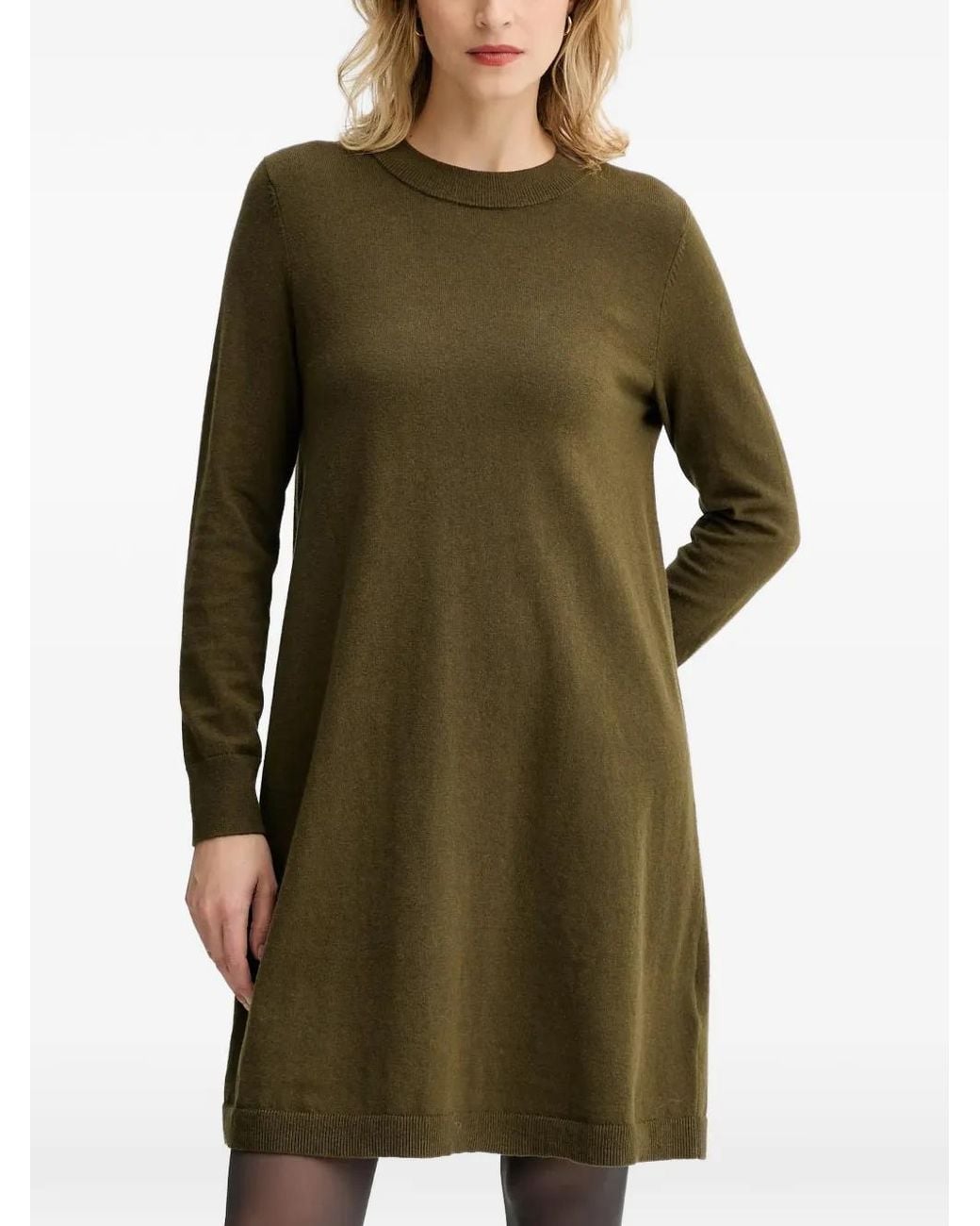 Marc O' Polo Green Long-Sleeve Mini Dress