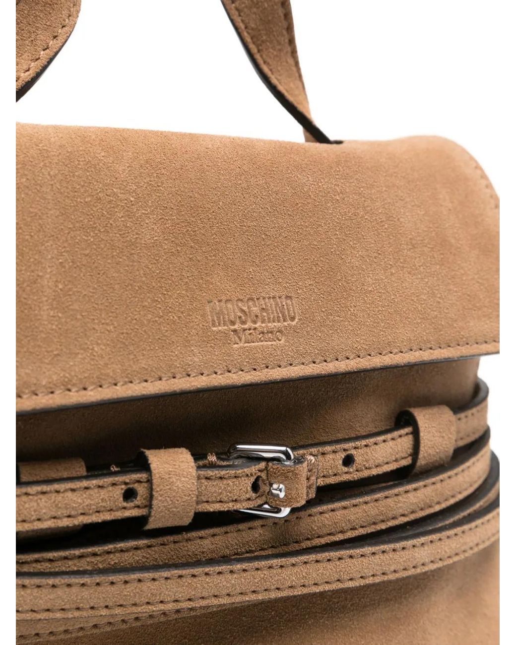 Moschino Brown Tie Me Bag Small