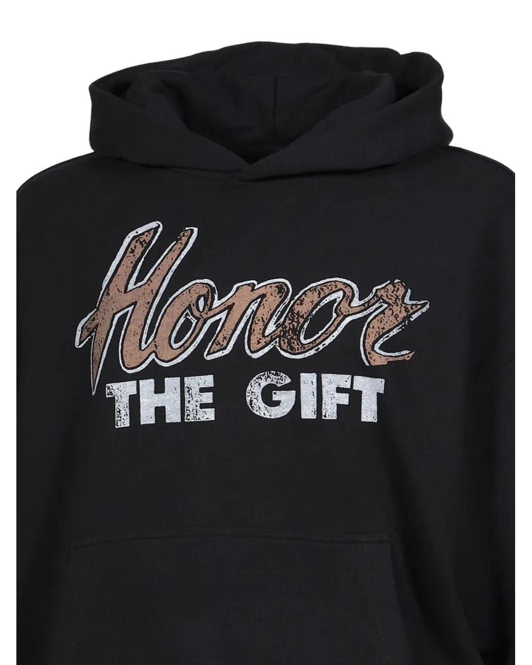 Honor The Gift Black Heart & Pride Graphic-Print Hoodie for men