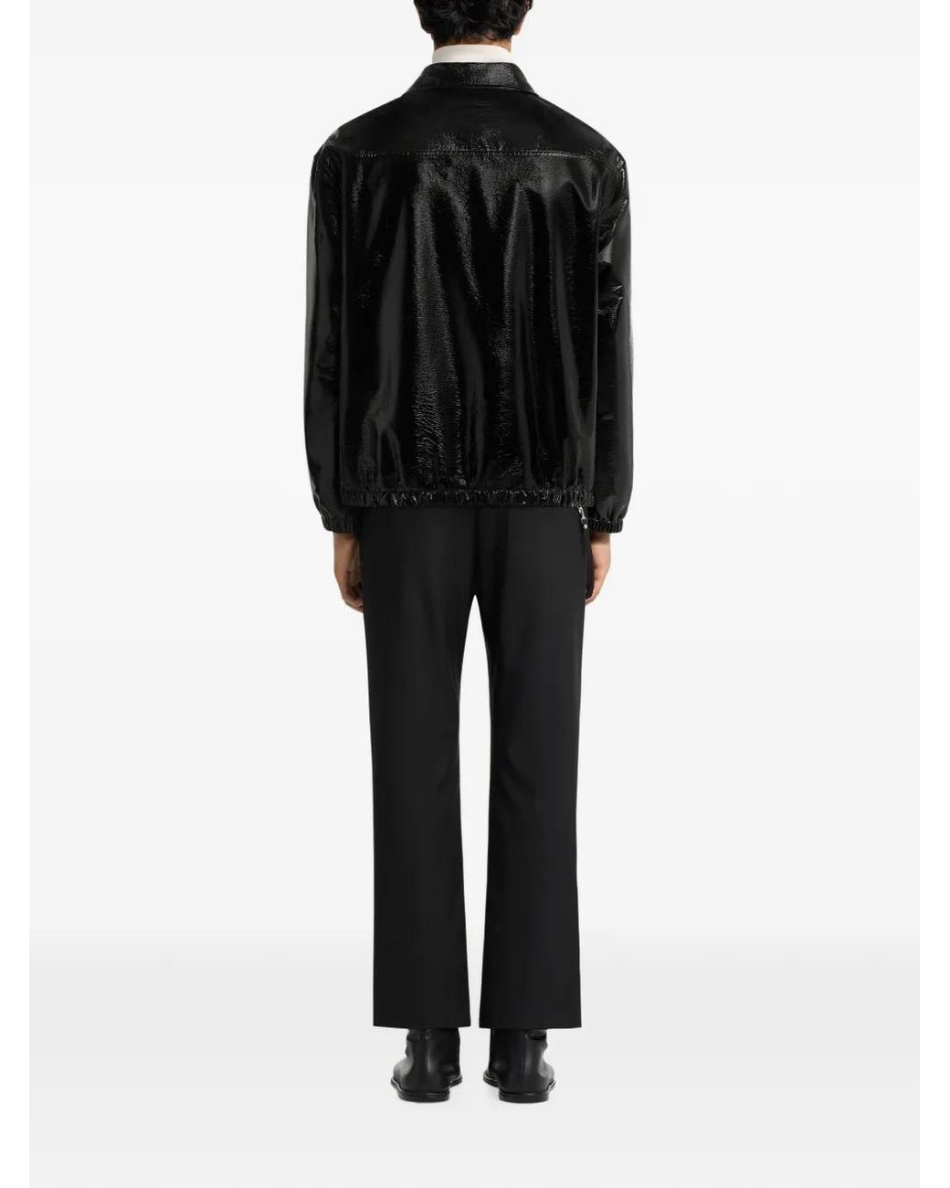 Courreges Black Vinyl Tracksuit Jacket