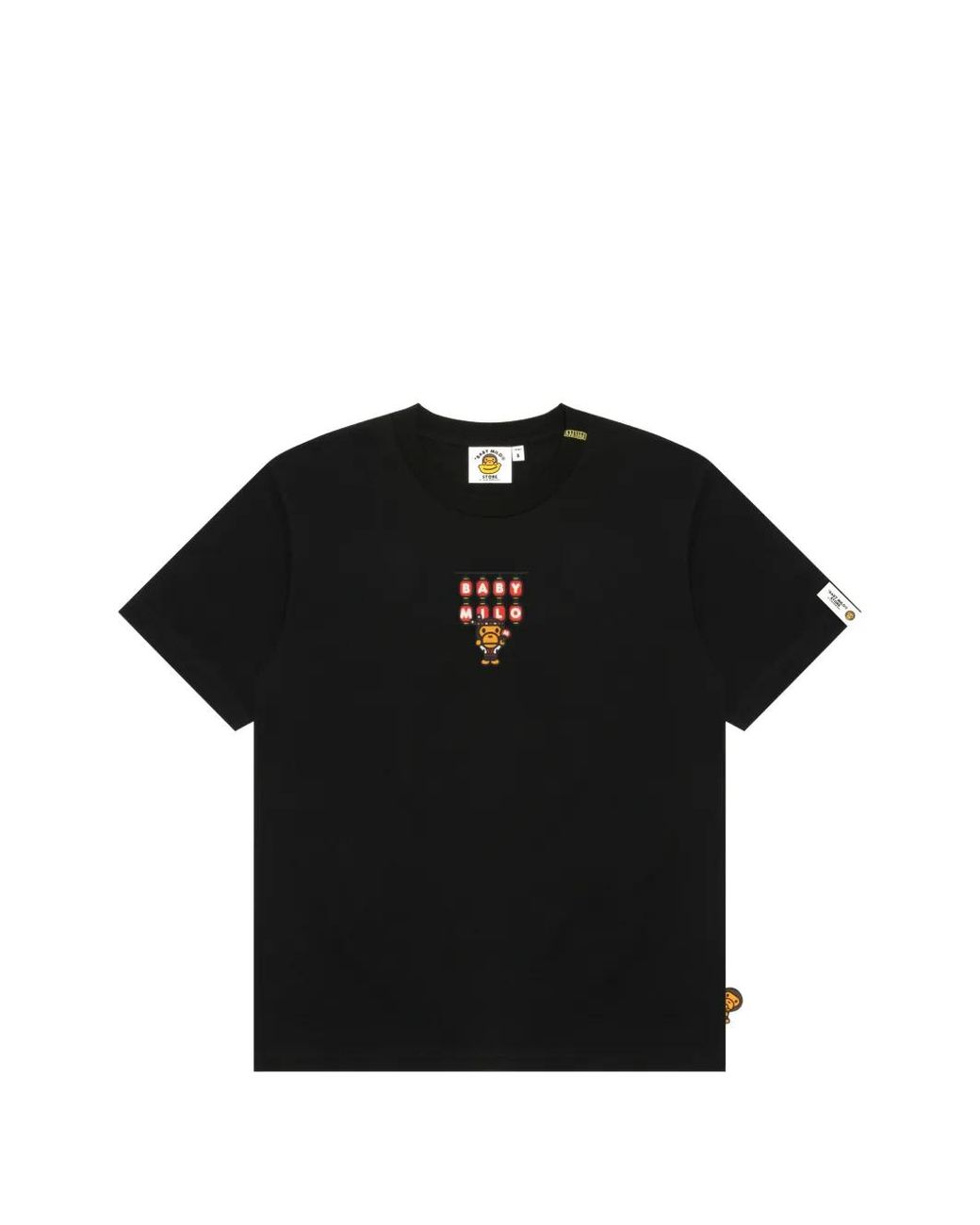 *BABY MILO® STORE BY *A BATHING APE® Black Graphic-Print T-Shirt
