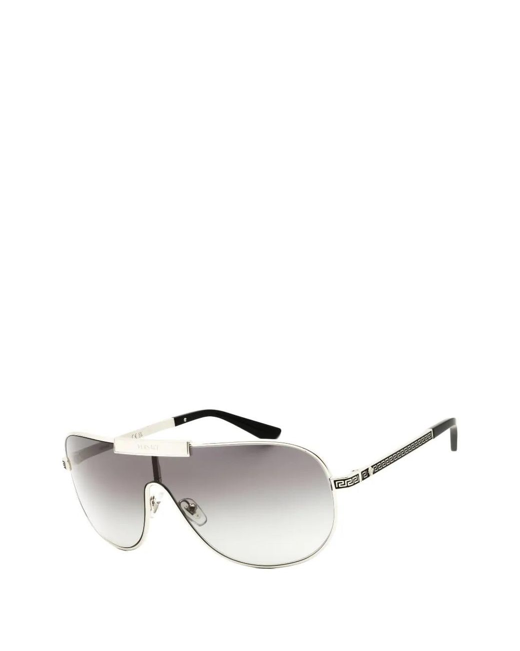 Versace Metallic Greca Shield Sunglasses for men