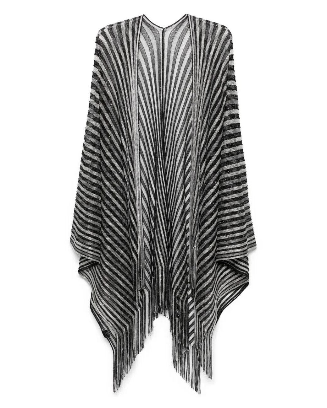 Missoni Gray Striped Cape